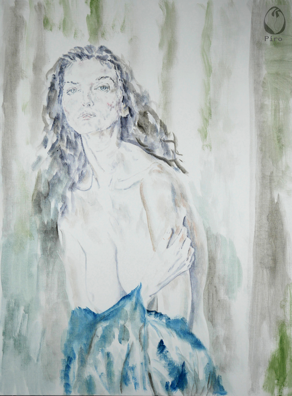 oil on paper - olio su carta di Piro